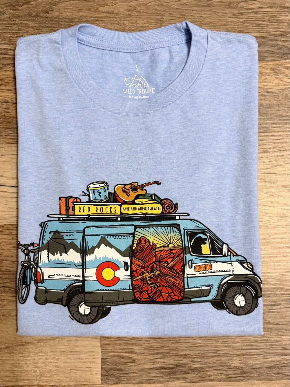 Wild Tribute Light Blue Men's Graphic Van Tee